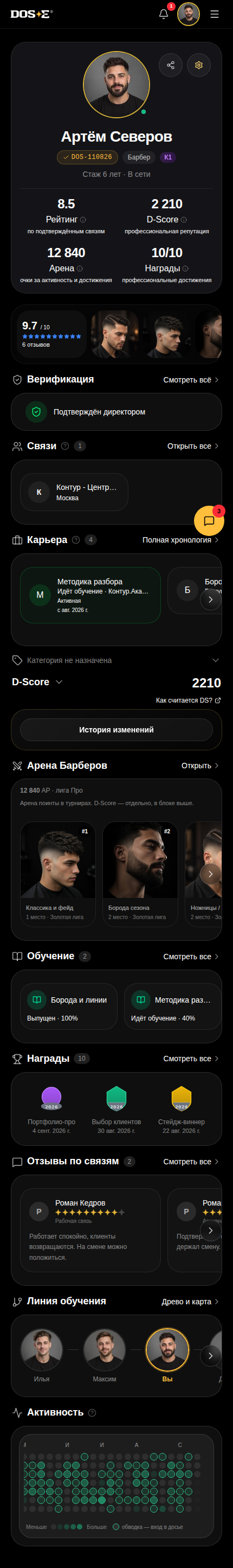 Досье Артёма Северова